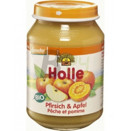 Holle bio bébiétel őszibarack-alma (190 g) ML037304-8-10