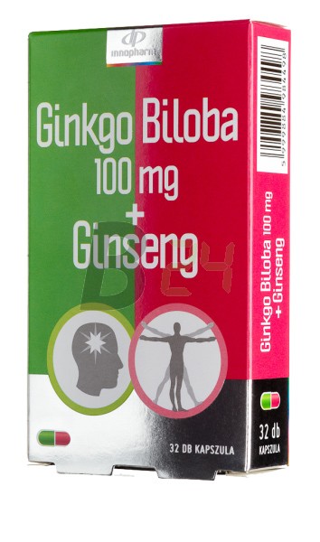 Innopharm ginkgo biloba+ginseng kapszula (32 db) ML068716-17-3