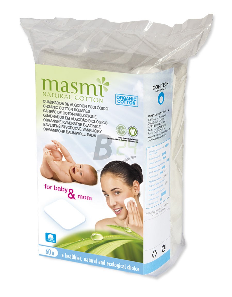 Masmi bio pamut baba-mama tisztítókendő (60 db) ML079100-27-3